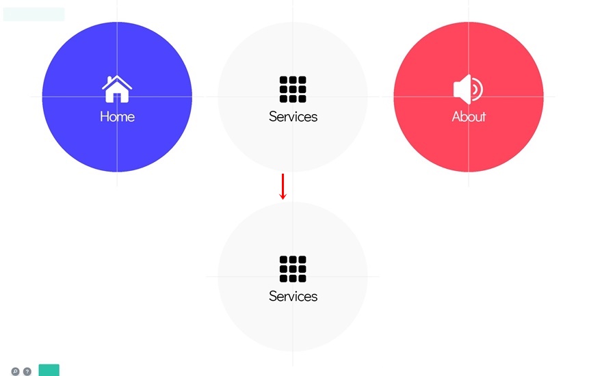 page de navigation des icônes