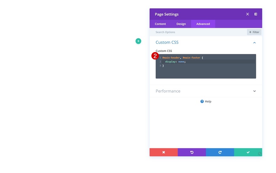 page de navigation des icônes