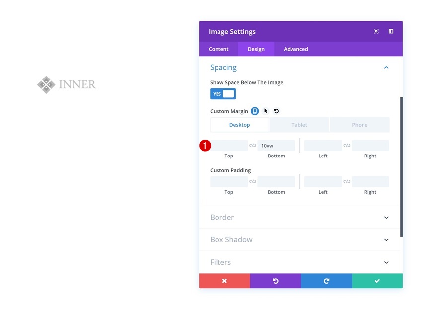page de navigation des icônes