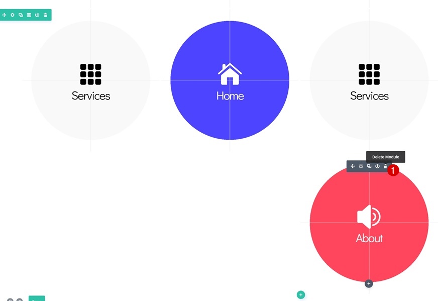 page de navigation des icônes