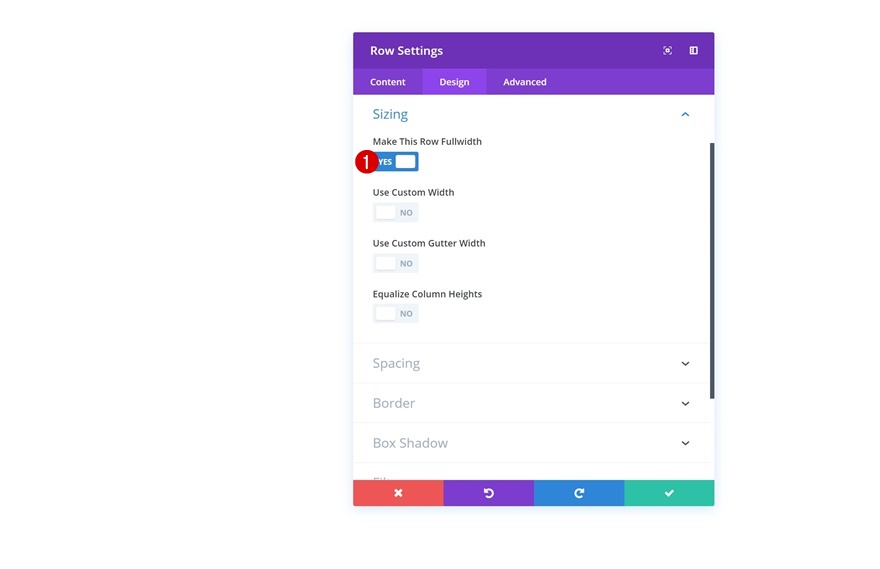 page de navigation des icônes