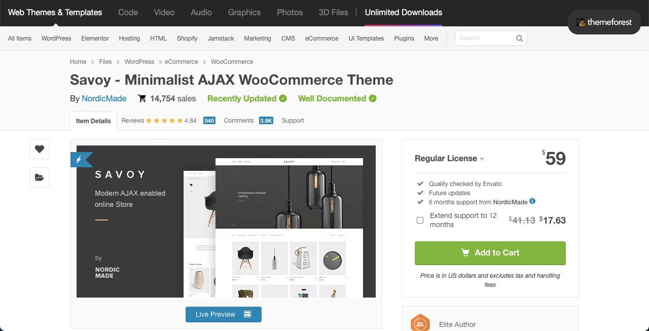 10+ أفضل سمات Elementor WooCommerce مع المقارنة 4 Savoy theme for Elementor and WooCommerce