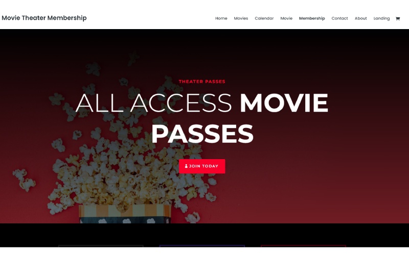 회원 사이트를 위한 9가지 최고의 WordPress 테마 1 Divi Movie Theatre