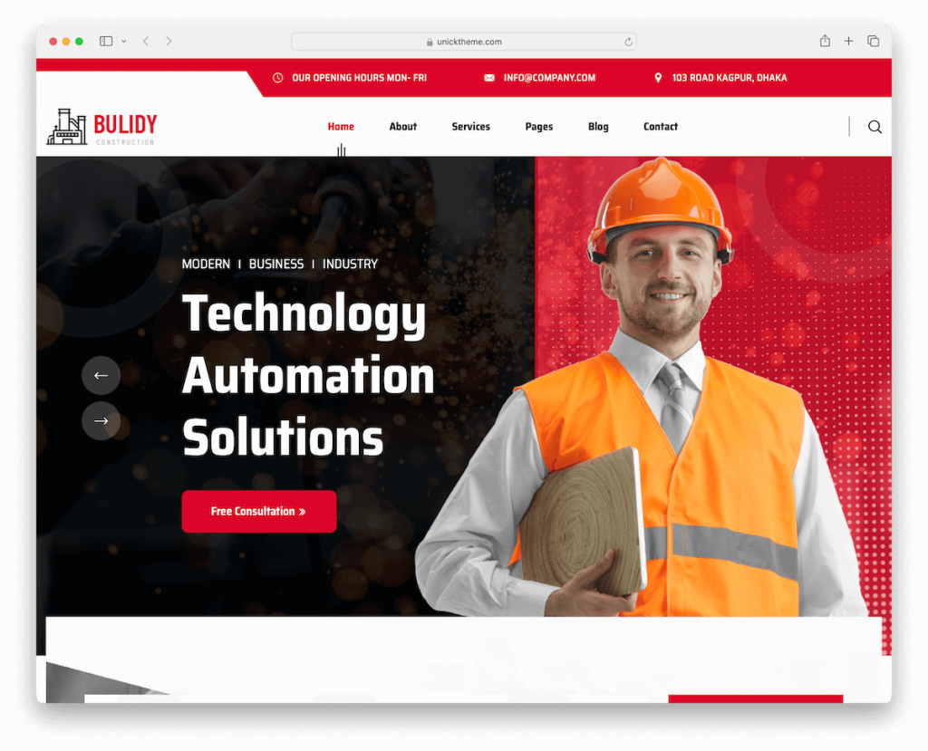 bulidy tamirci web sitesi şablonu
