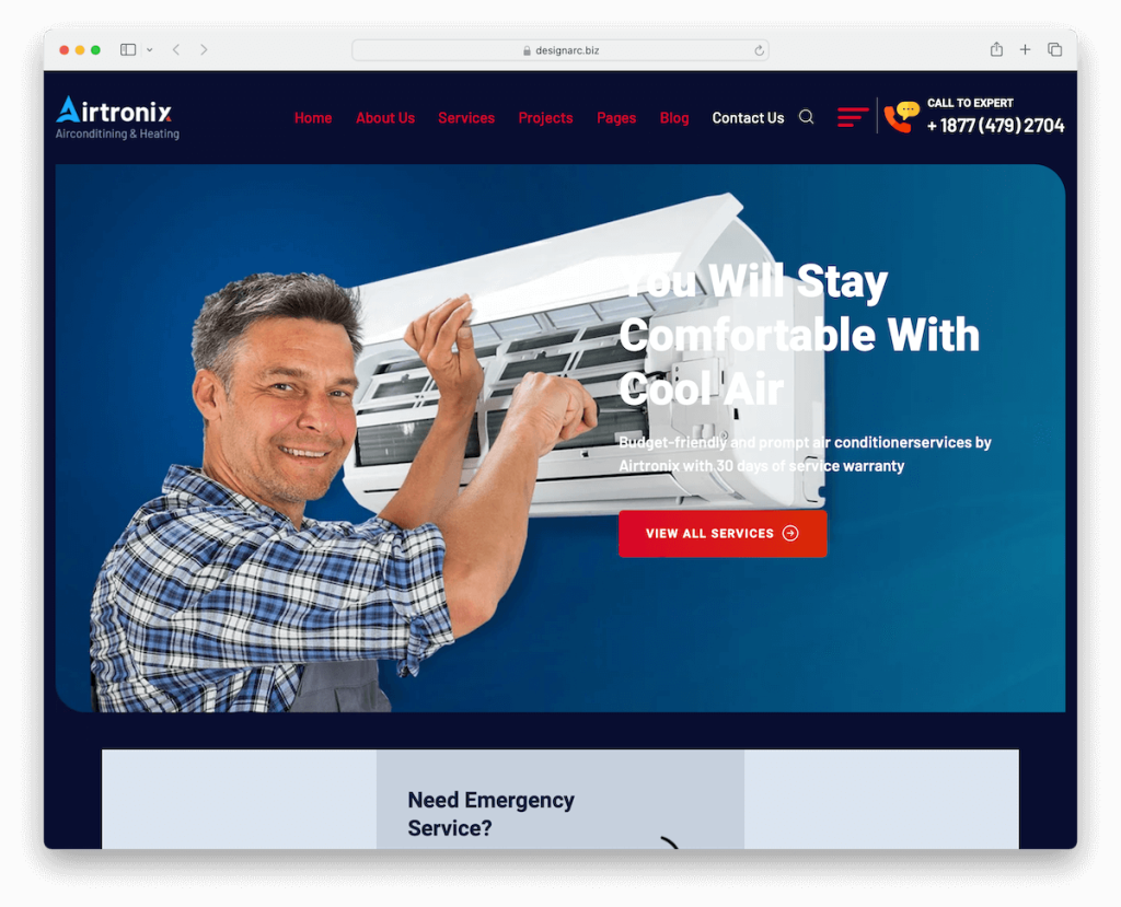 airtronix tamirci web sitesi şablonu