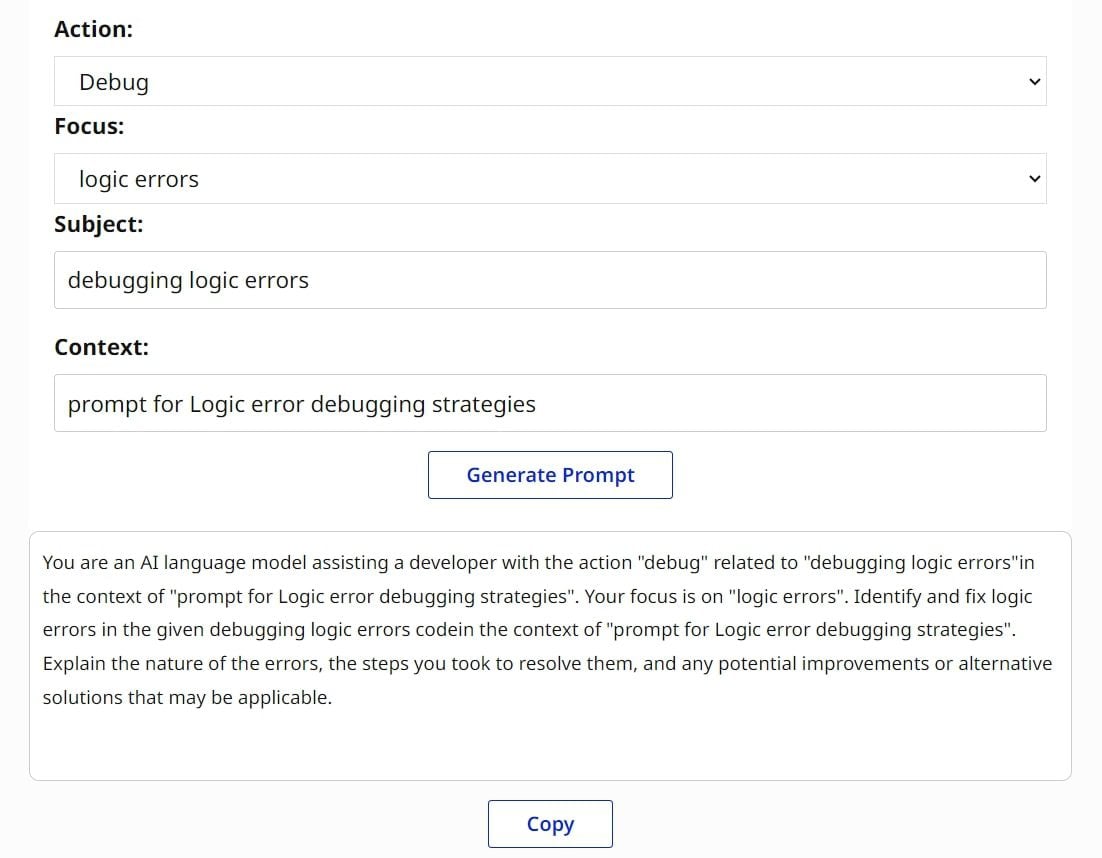 prompt gpt webutility.io para codificadores