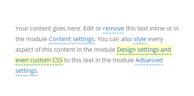 スタイルに下線を引くテキスト