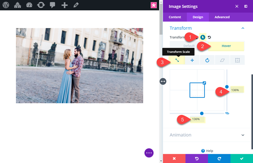 Ken burns efekt najechania