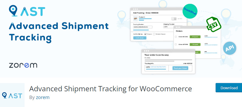 高级货运跟踪 woocommerce 插件