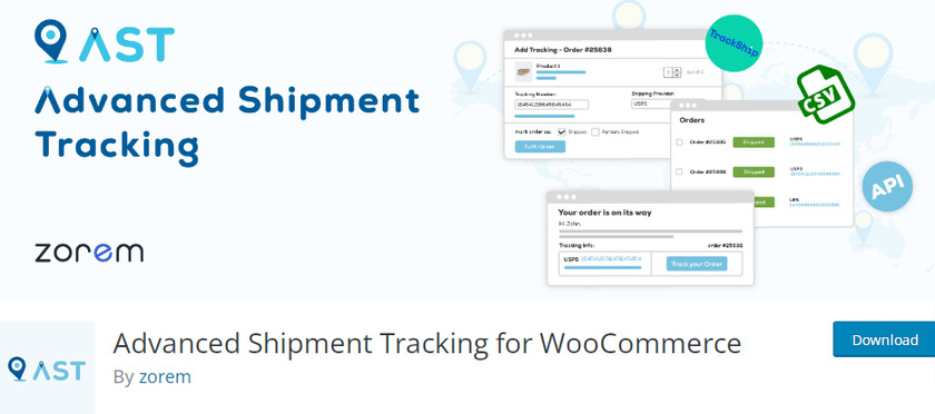 البرنامج المساعد لتتبع الشحنة المتقدمة woocommerce