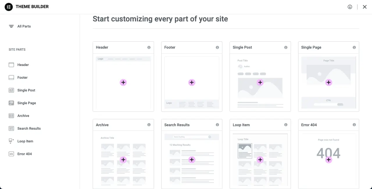 Bricks Builder vs Elementor Pro - Lequel est le meilleur 8 Elementor theme builder