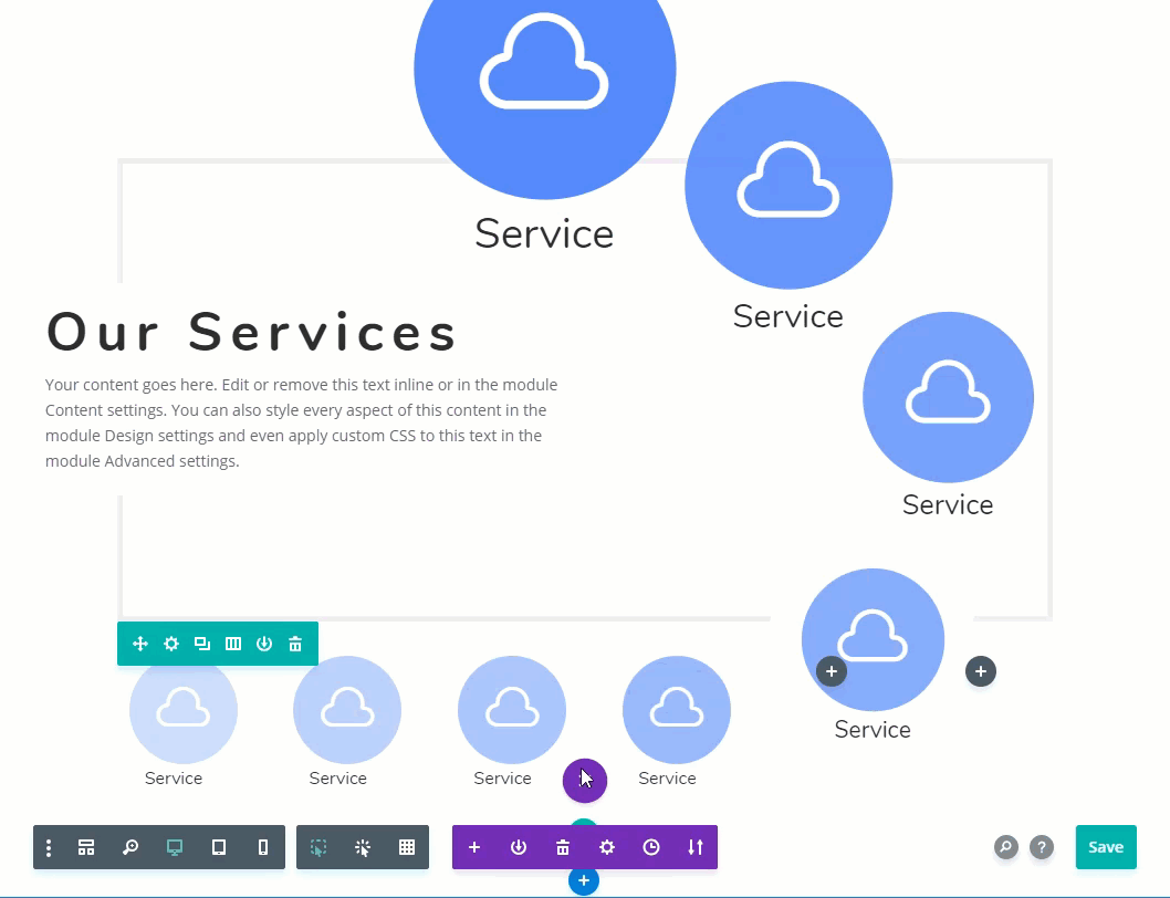 Layout des Klappenmoduls
