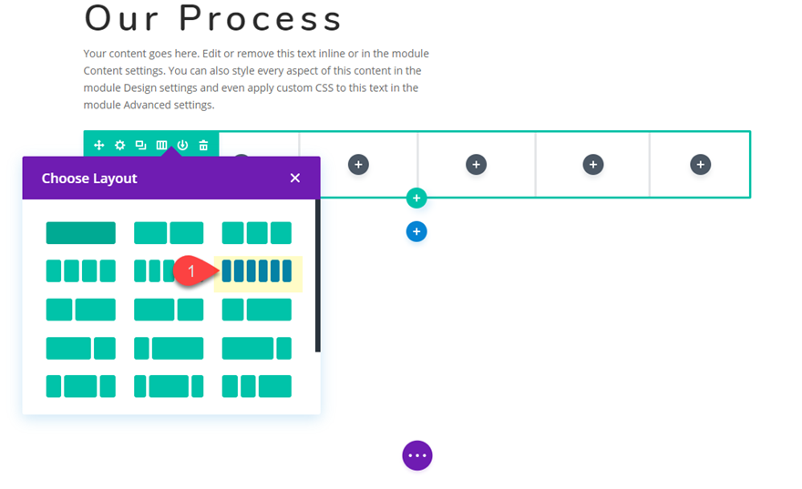 Layout des Klappenmoduls