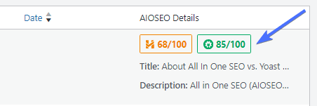ميزة نقاط AIOSEO