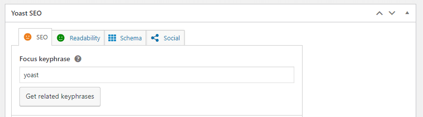 علامة التبويب Yoast SEO