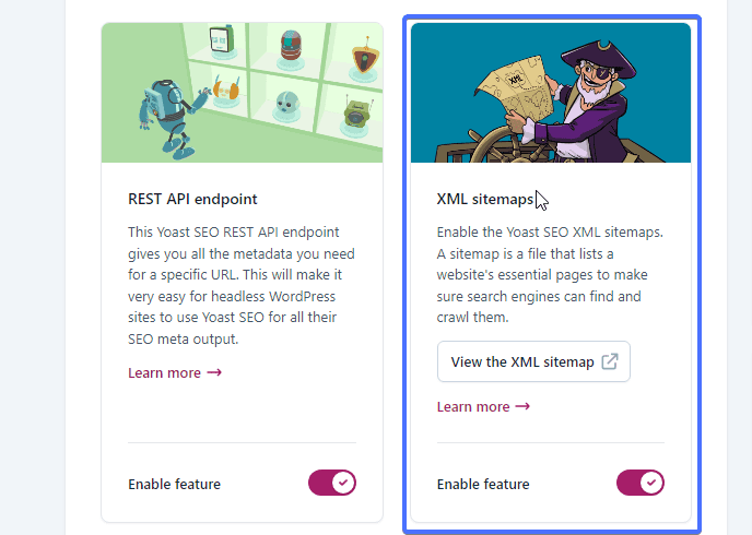 تم تفعيل خريطة موقع Yoast