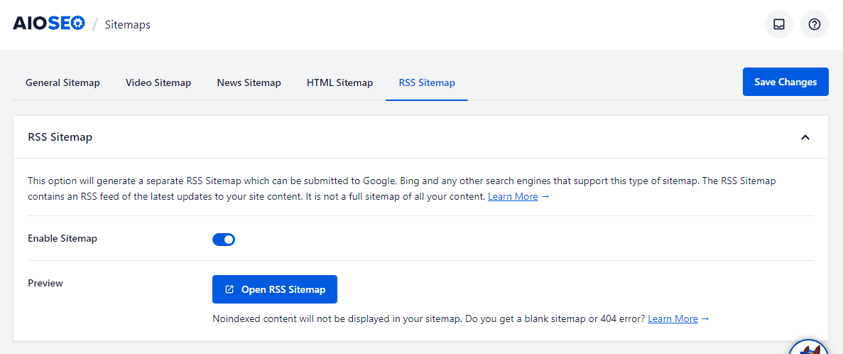 خرائط مواقع AIOSEO - All In One SEO vs Yoast