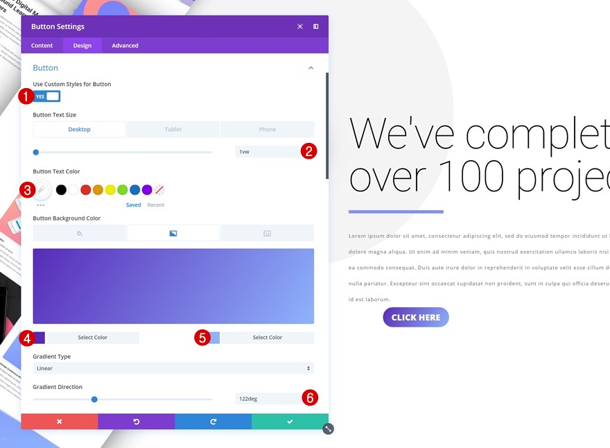 Portfolio-Elemente stapeln