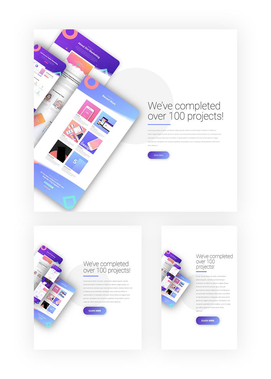 Portfolio-Elemente stapeln