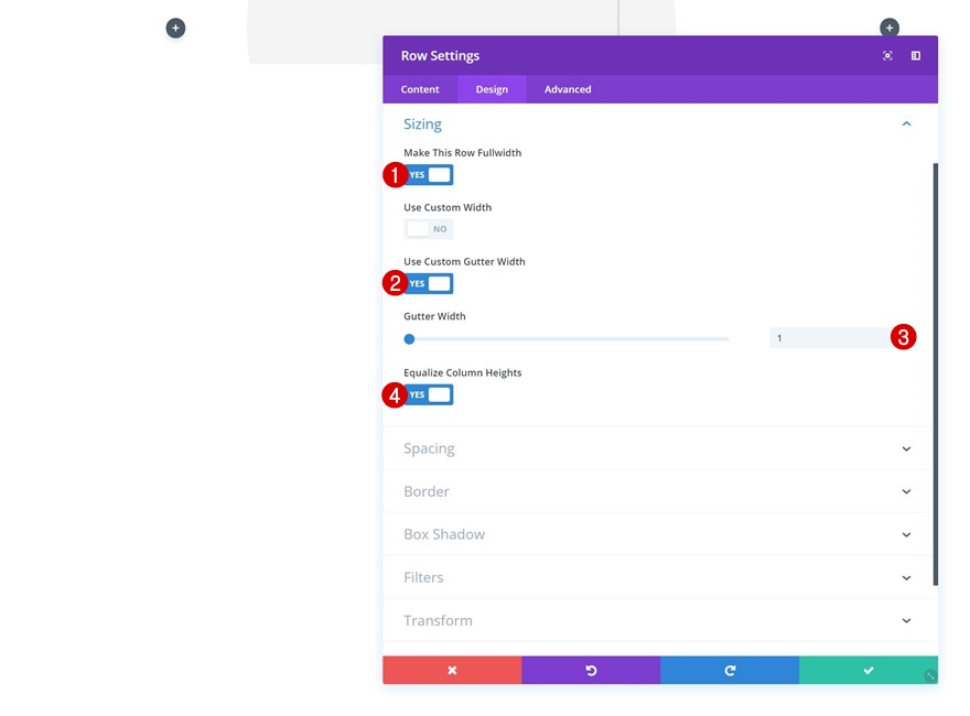 Portfolio-Elemente stapeln