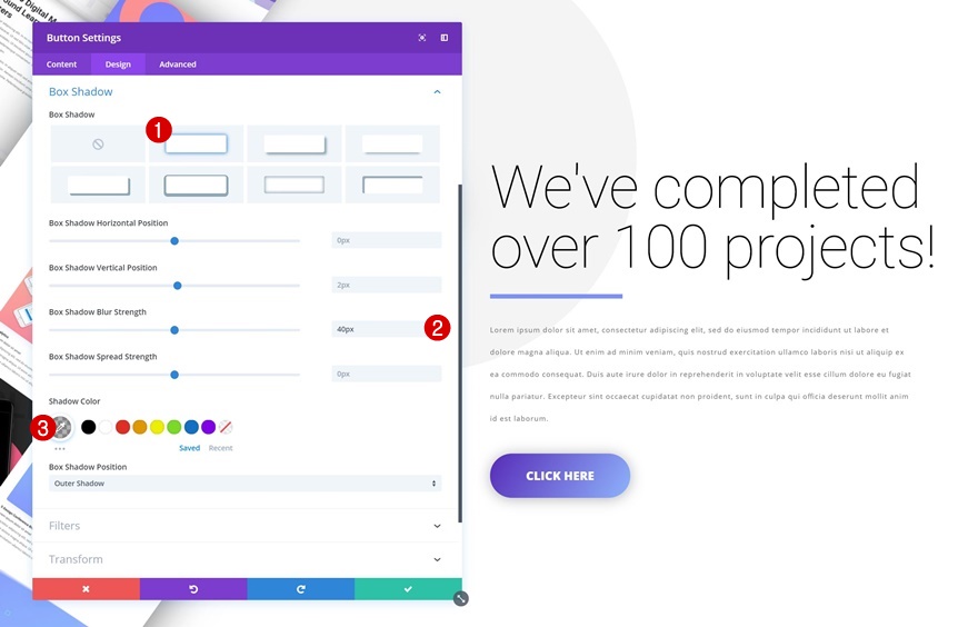 Portfolio-Elemente stapeln