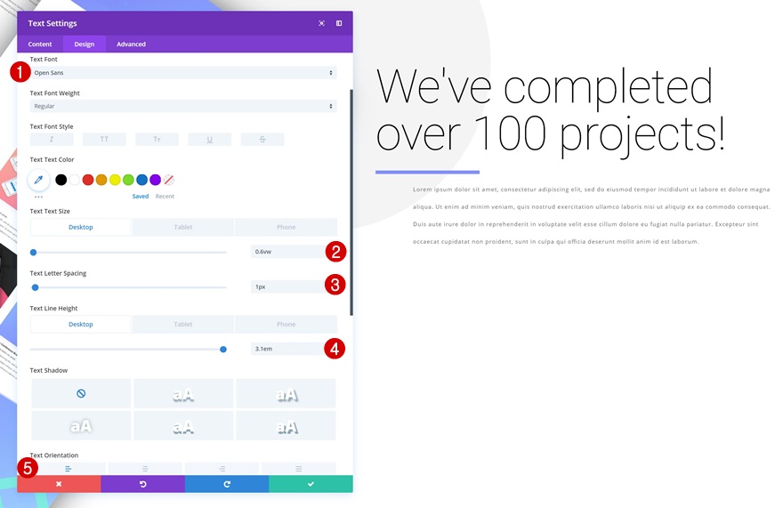 Portfolio-Elemente stapeln