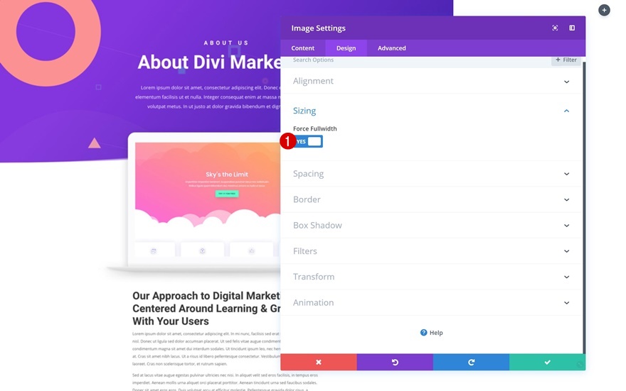 Portfolio-Elemente stapeln