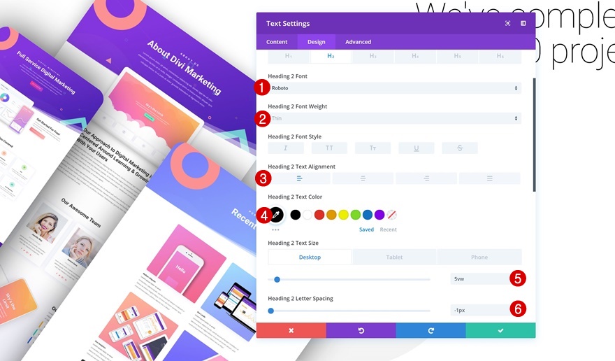 Portfolio-Elemente stapeln