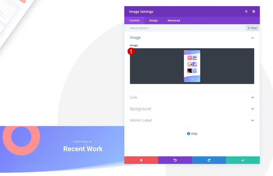 Portfolio-Elemente stapeln