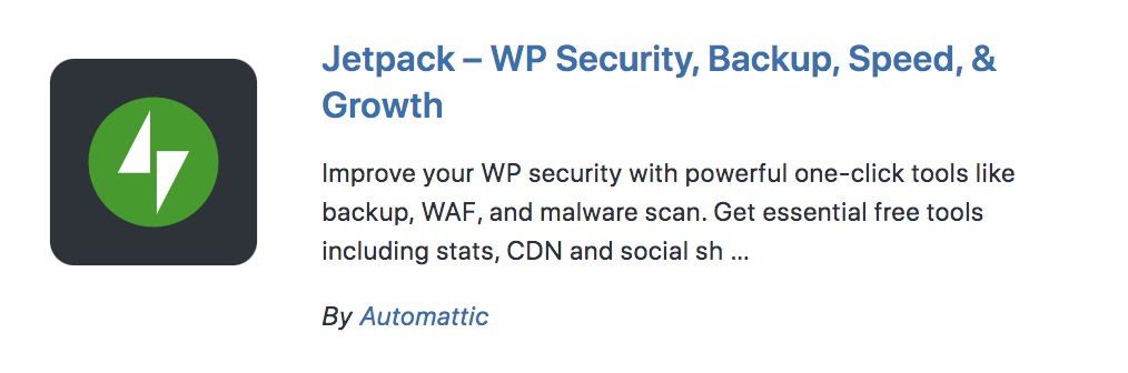 Plug-in Jetpack no repositório do WordPress