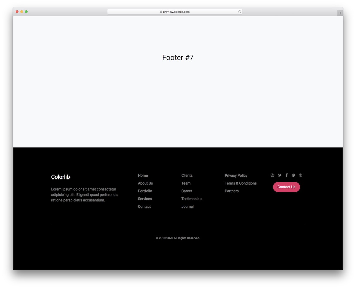 Bootstrap-Fußzeile 07