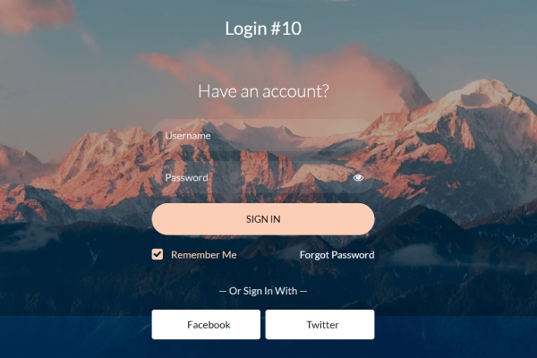 21+ 个最佳免费登录页面引导模板 22 Login 10