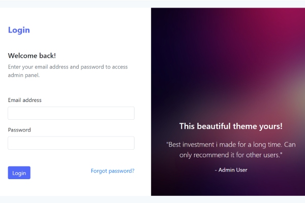 21+ 个最佳免费登录页面引导模板 4 Bootstrap html snippet login with overlay image