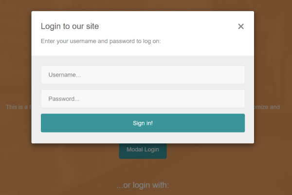 21+ 个最佳免费登录页面引导模板 3 Bootstrap Modal Login Form Template