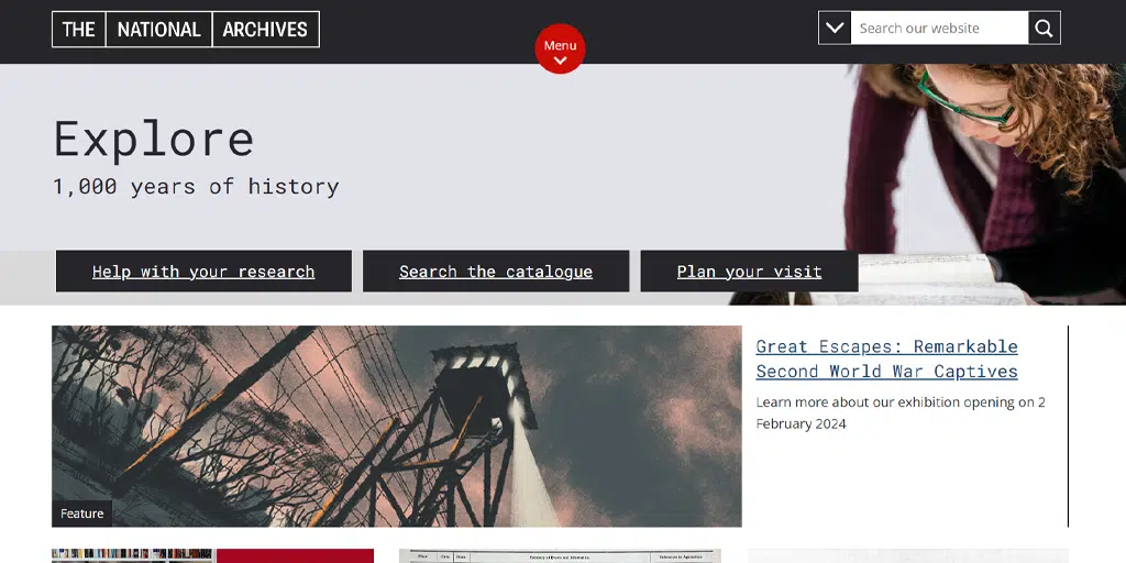 25 ตัวอย่างเว็บไซต์ WordPress ที่ดีที่สุดสำหรับแรงบันดาลใจในปี 2024 11 nationalarchives.gov.uk