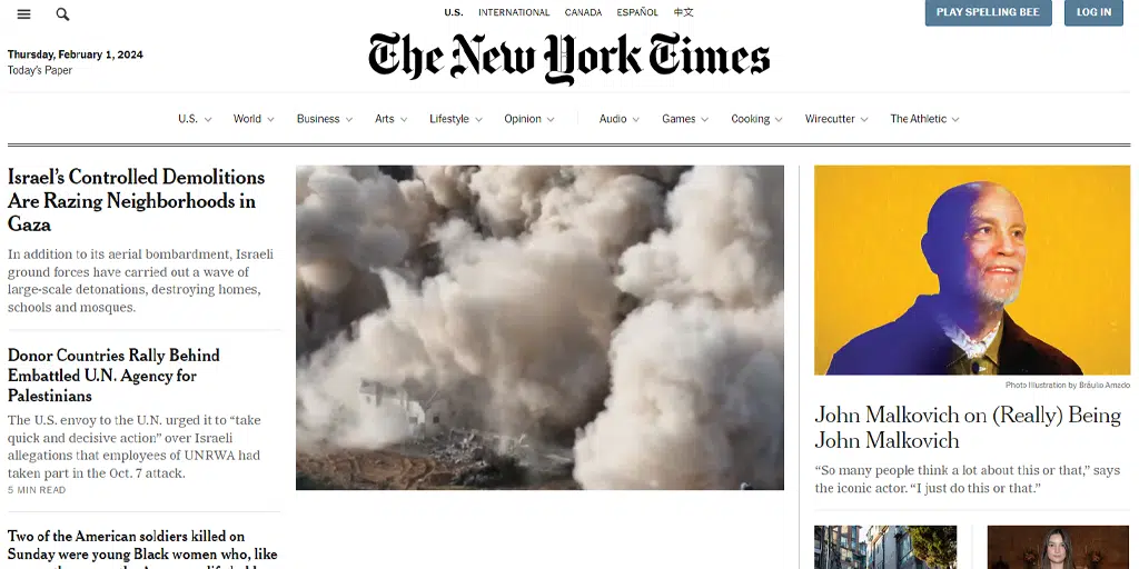25 ตัวอย่างเว็บไซต์ WordPress ที่ดีที่สุดสำหรับแรงบันดาลใจในปี 2024 4 nytimes.com