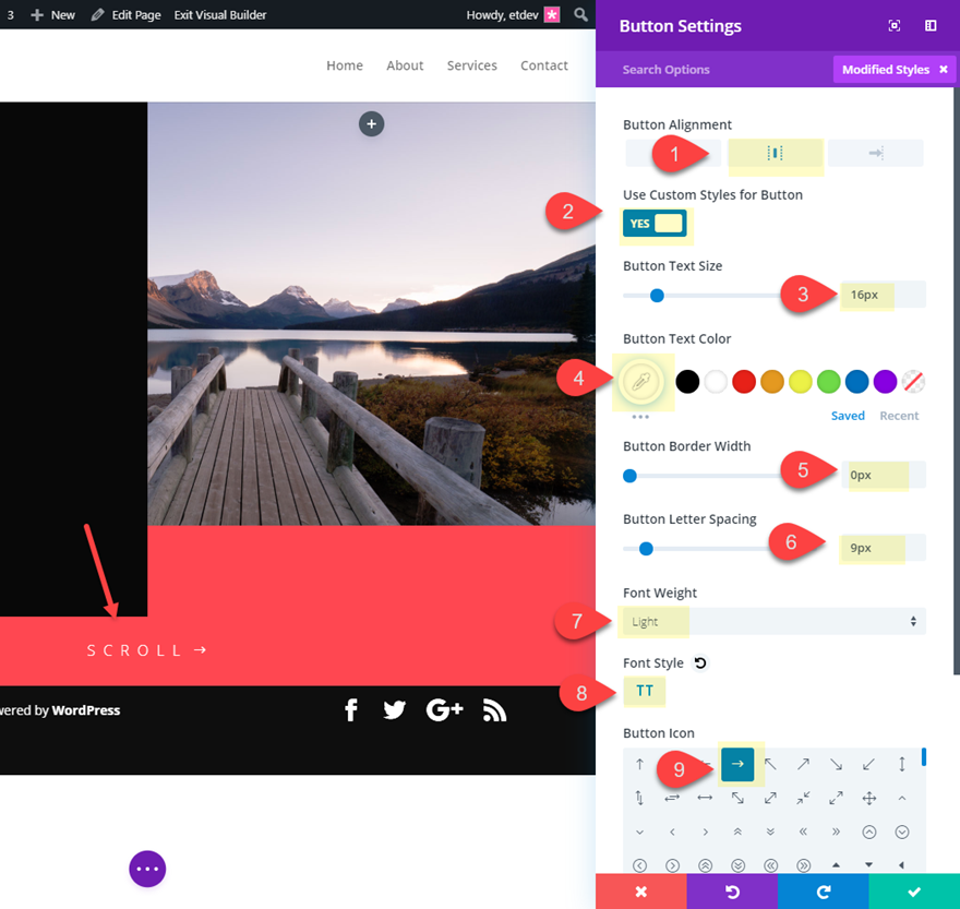 diviでテキストを回転する