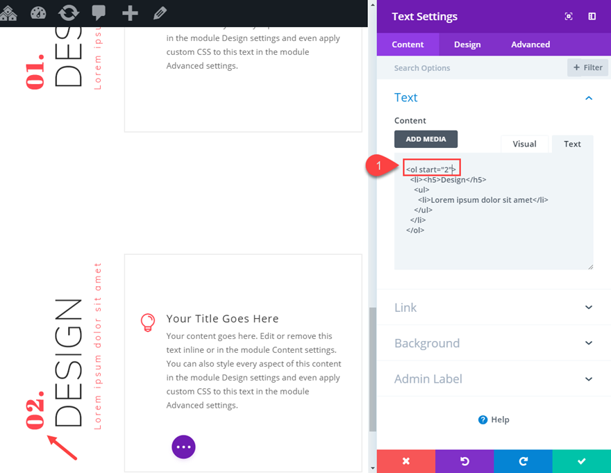 diviでテキストを回転する