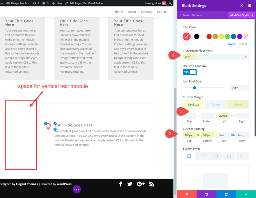 diviでテキストを回転する