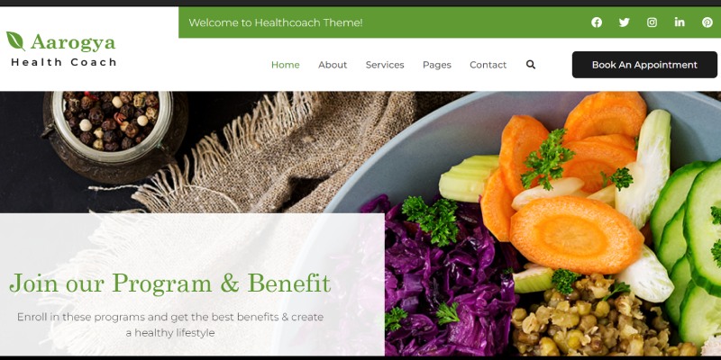WordPress 10을 위한 최고의 영양사 웹사이트 테마 및 템플릿 15개 Aarogya Nutrition Dietitian WordPress Theme Preview ThemeForest