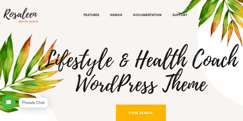 WordPress 8을 위한 15가지 최고의 영양사 웹사이트 테마 및 템플릿 Rosaleen Health Coach Speaker Motivation WordPress Theme Preview ThemeForest 1