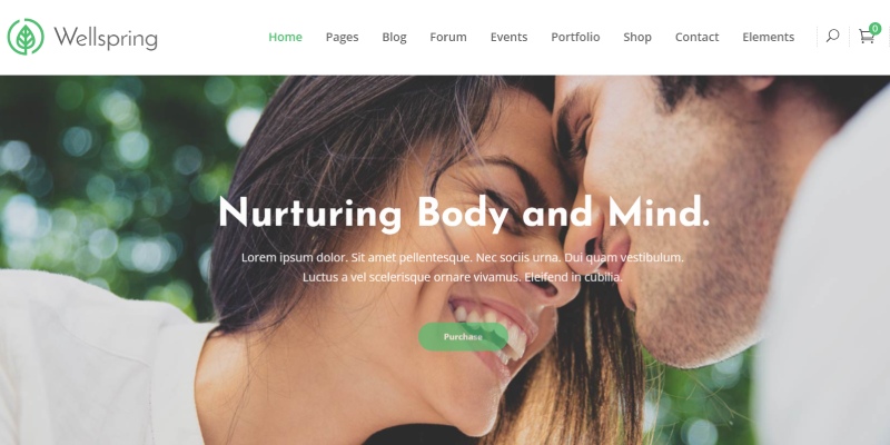 WordPress 12를 위한 최고의 영양사 웹사이트 테마 및 템플릿 15개 Wellspring – A Health Lifestyle and Wellness Theme