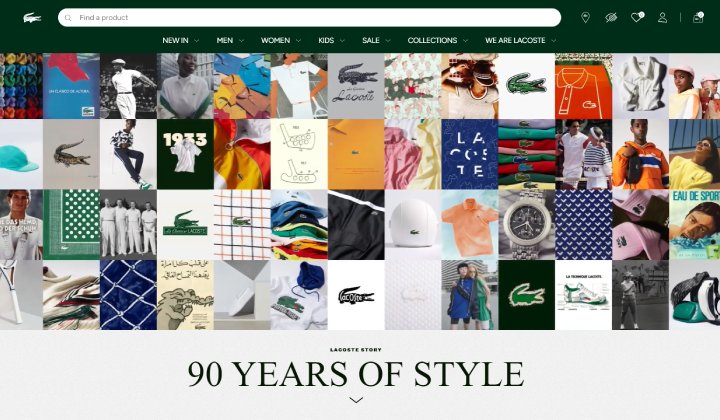 2024 年 15+ 個最佳網站設計靈感 9 Lacoste Heritage