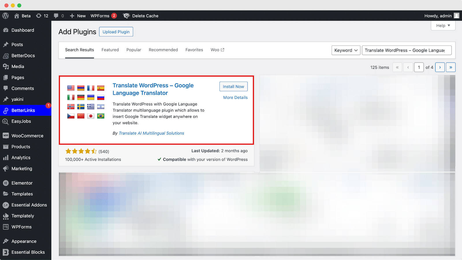 谷歌翻译到 WordPress Google Translate To WordPress