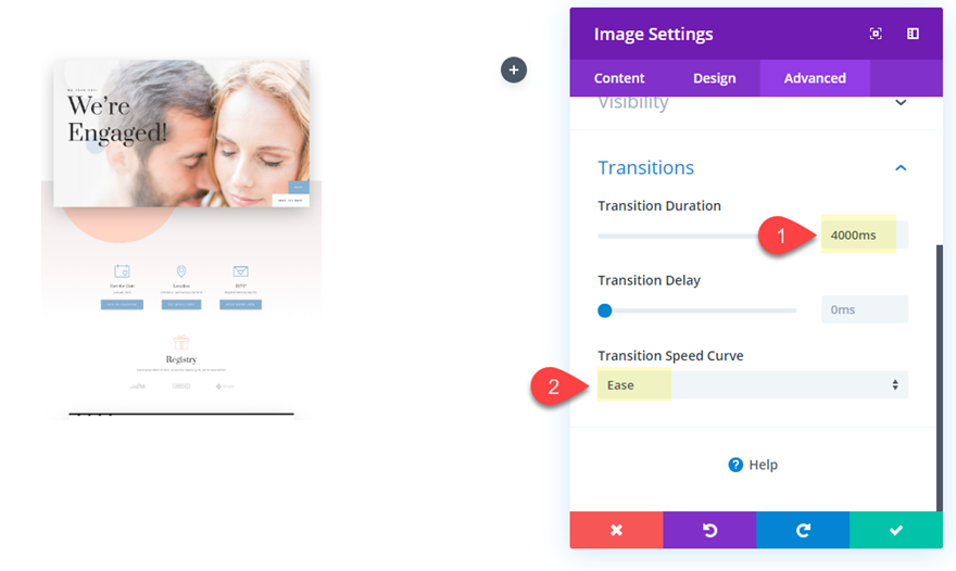 efekt przewijania divi w dół