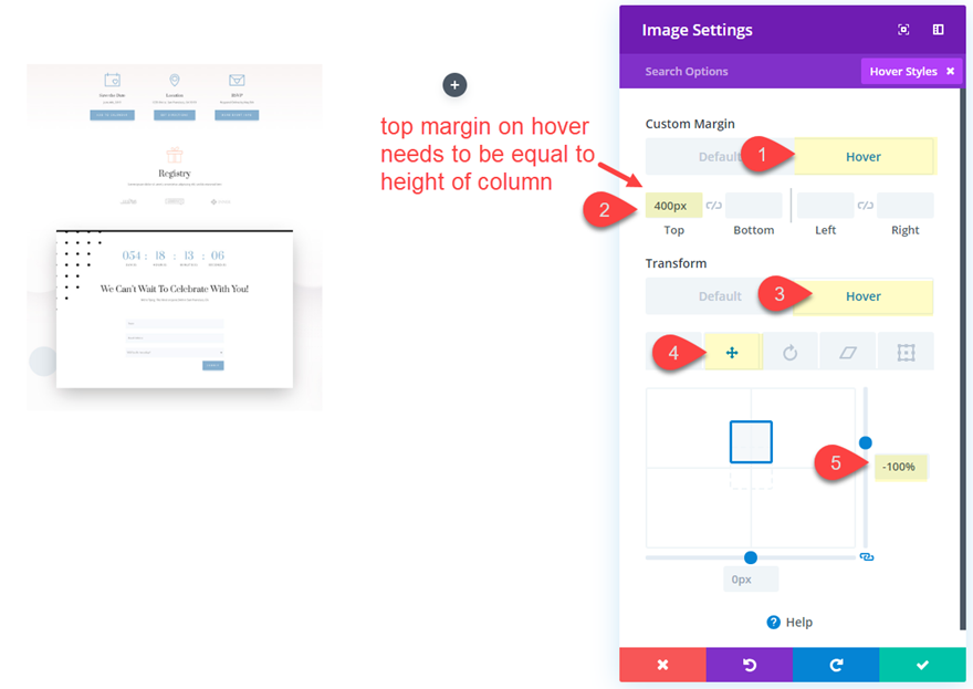 efekt przewijania divi w dół