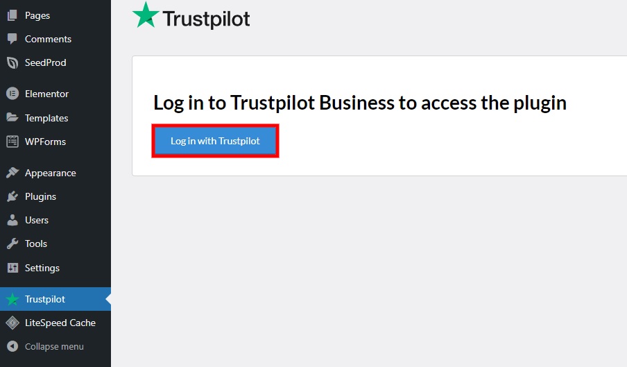 iniciar sesión con trustpilot insertar reseñas de trustpilot en wordpress