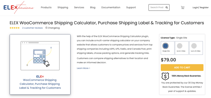 Elex WooCommerce 배송 계산기