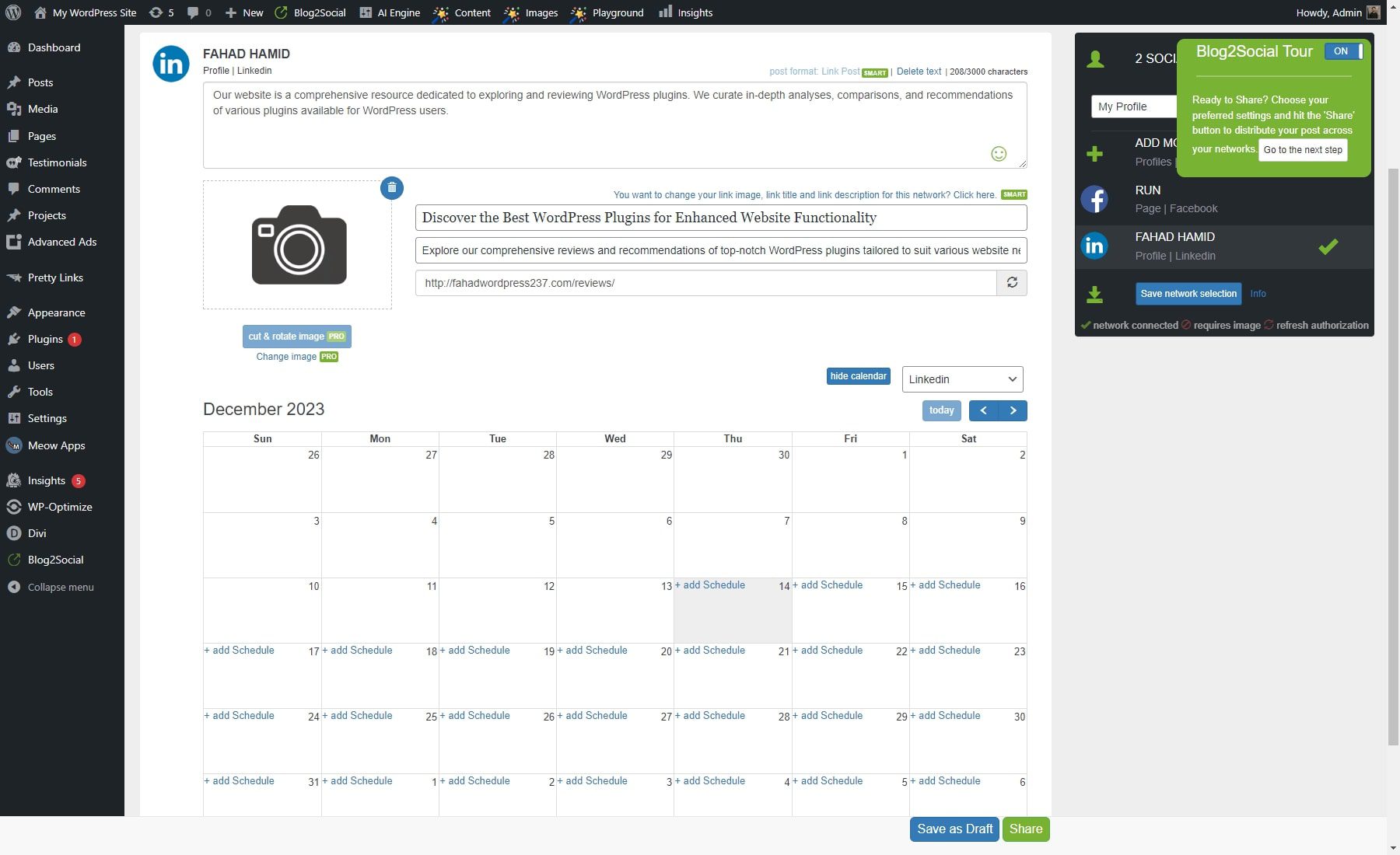 blog2social-Kalender