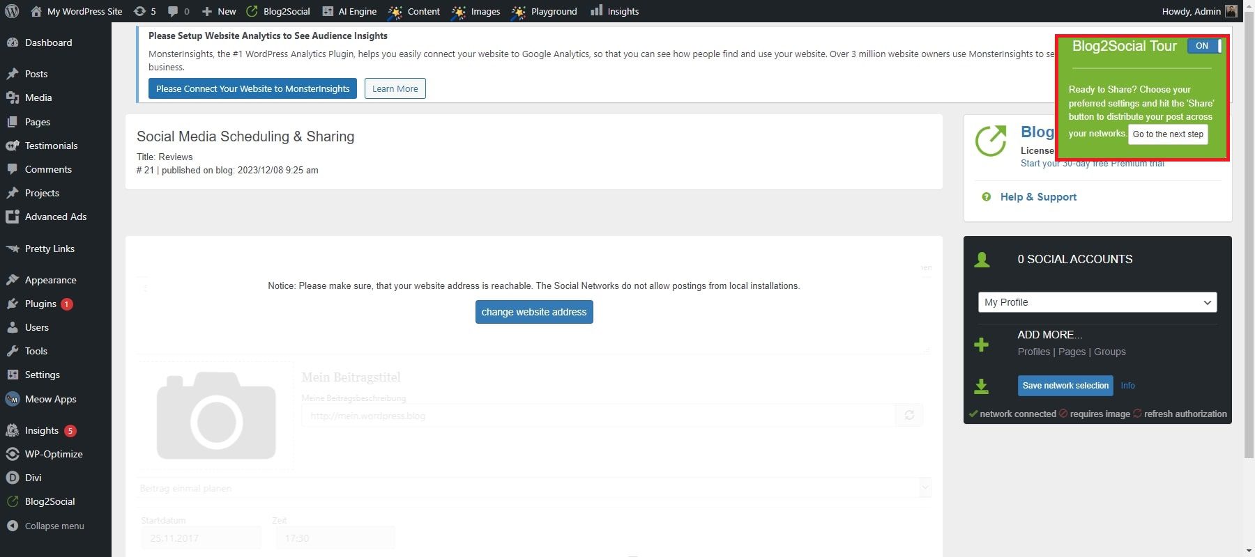 blog2social-Hinweise